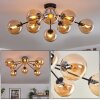 Gastor ceiling light 87 cm black, 8-light sources