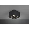 Ceiling Light Trio Leuchten BISCUIT black, 4-light sources