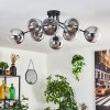 Gastor ceiling light 87 cm chrome, clear, 8-light sources