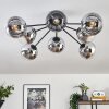 Gastor ceiling light 87 cm chrome, clear, 8-light sources