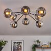 Gastor ceiling light 87 cm chrome, clear, 8-light sources