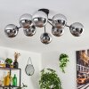 Gastor ceiling light 87 cm chrome, 8-light sources