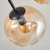 Gastor ceiling light 87 cm Amber, clear, 8-light sources