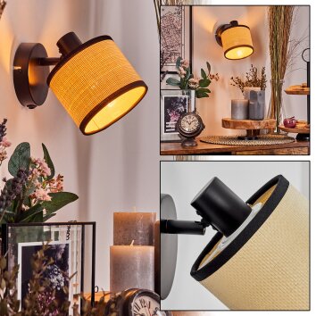 Chellas wall light black, 1-light source