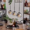 Ripoll pendant light chrome, clear, 3-light sources