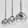 Ripoll pendant light clear, Smoke-coloured, 3-light sources