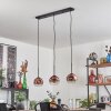 Ripoll pendant light clear, coppery, 3-light sources