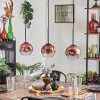 Ripoll pendant light clear, coppery, 3-light sources