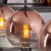 Koyoto pendant light clear, coppery, 3-light sources