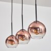 Koyoto pendant light clear, coppery, 3-light sources