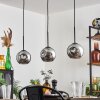 Ripoll pendant light chrome, Smoke-coloured, 3-light sources