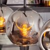 Ripoll pendant light chrome, Smoke-coloured, 3-light sources