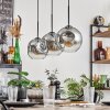 Ripoll pendant light clear, Smoke-coloured, 3-light sources