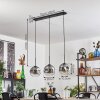 Ripoll pendant light clear, Smoke-coloured, 3-light sources