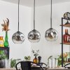 Ripoll pendant light clear, Smoke-coloured, 3-light sources