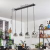 Ripoll pendant light chrome, clear, 4-light sources