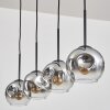 Ripoll pendant light chrome, clear, 4-light sources