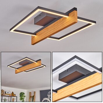 Pompu ceiling light LED Ecru, black, 1-light source