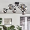 Gastor ceiling light 74 cm clear, Smoke-coloured, 6-light sources