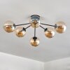 Gastor ceiling light 74 cm Amber, clear, 6-light sources