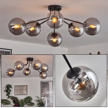 Gastor ceiling light 74 cm Smoke-coloured, 6-light sources