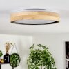 Melstad ceiling light LED Ecru, black, white, 1-light source