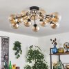 Gastor ceiling light Amber, clear, 12-light sources