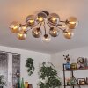 Gastor ceiling light 91 cm Amber, clear, Smoke-coloured, 12-light sources