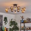 Gastor ceiling light 91 cm Amber, clear, Smoke-coloured, 12-light sources