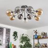 Gastor ceiling light 91 cm Amber, clear, Smoke-coloured, 12-light sources