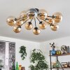 Gastor ceiling light 91 cm Amber, 12-light sources