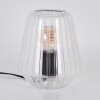 Telhais table lamp, Reading light black, transparent, clear, 1-light source