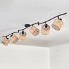 Ramila ceiling light black, 6-light sources