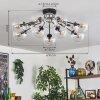 Gastor ceiling light 91 cm clear, 12-light sources