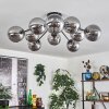 Gastor ceiling light 83 cm Smoke-coloured, 10-light sources