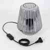 Telhais table lamp, Reading light smoke coloured, black, 1-light source