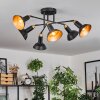 Vouzy ceiling light black, 6-light sources