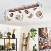 Fallhagen ceiling light chrome, dark brown, 4-light sources