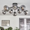 Gastor ceiling light 83 cm clear, Smoke-coloured, 10-light sources