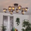 Gastor ceiling light 83 cm clear, Smoke-coloured, 10-light sources