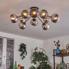 Gastor ceiling light 83 cm chrome, clear, 10-light sources