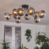 Gastor ceiling light 83 cm chrome, clear, 10-light sources