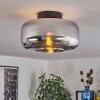 Boza ceiling light chrome, Smoke-coloured, 1-light source