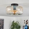 Boza ceiling light Amber, clear, 1-light source