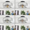 Boza ceiling light clear, Smoke-coloured, 1-light source