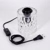 Sonhim table lamp black, transparent, clear, 1-light source