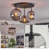 Zernez ceiling light black, 3-light sources