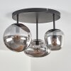 Zernez ceiling light black, 3-light sources