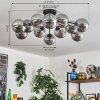 Gastor ceiling light Smoke-coloured, 12-light sources