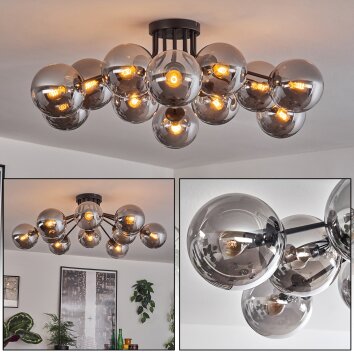 Gastor ceiling light Smoke-coloured, 12-light sources